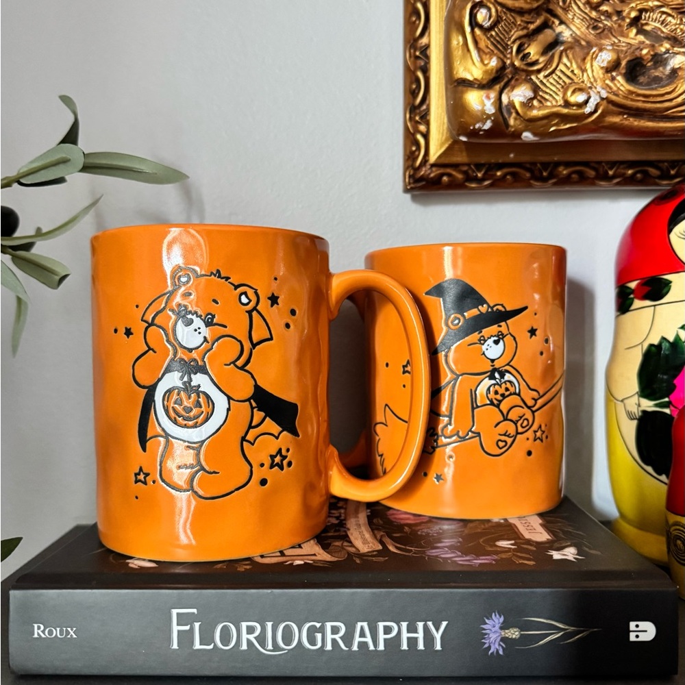 Orange Halloween Care Bear Mugs